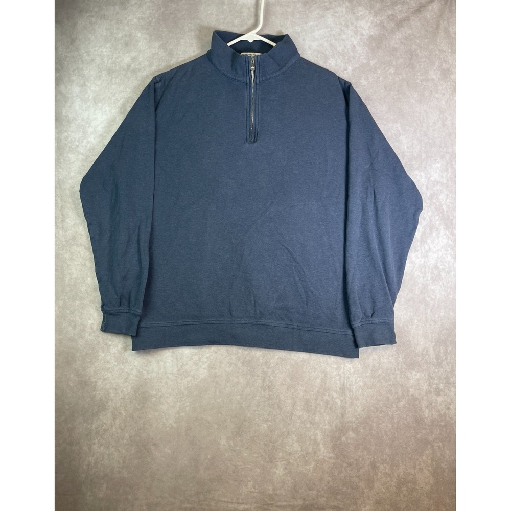 Peter Millar 1/4 Zip Mens XL Blue Pullover Golf Cotton Stretch Outdoor Active